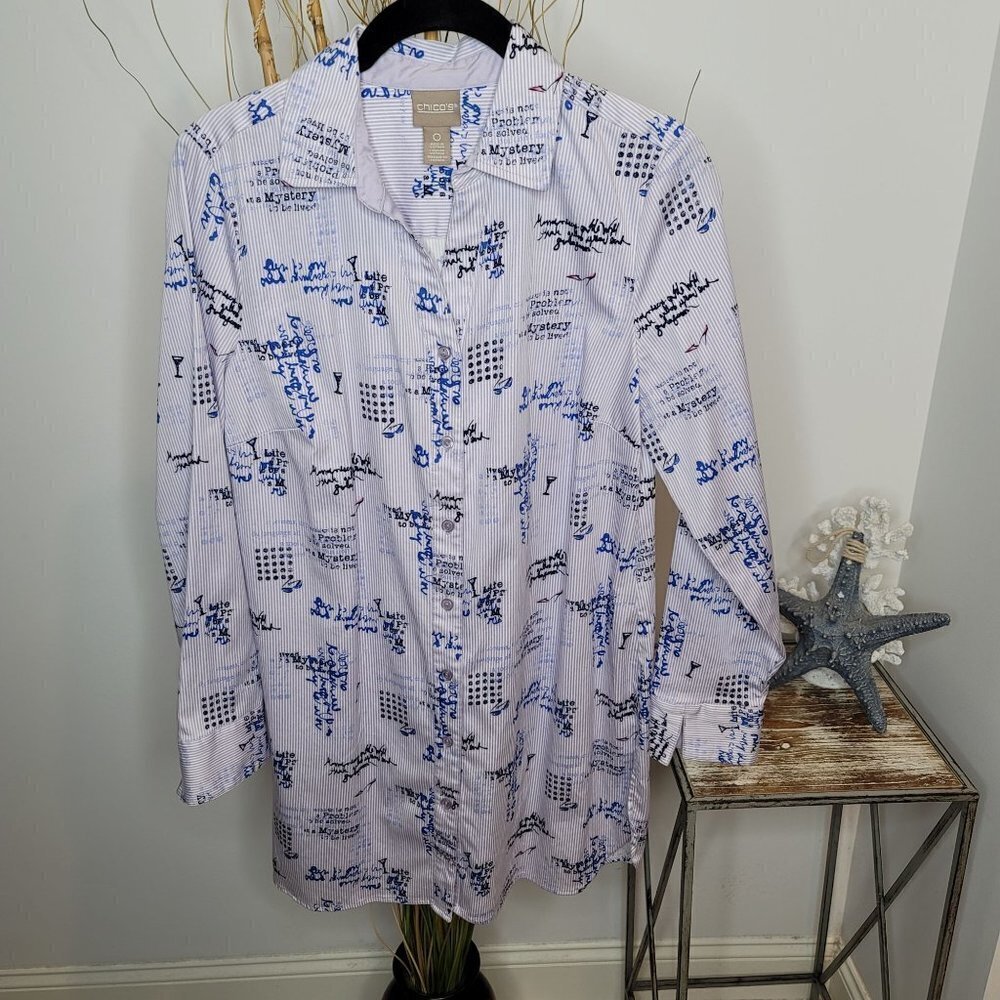Chico's Button Up‎ Womens 0 (Small)
